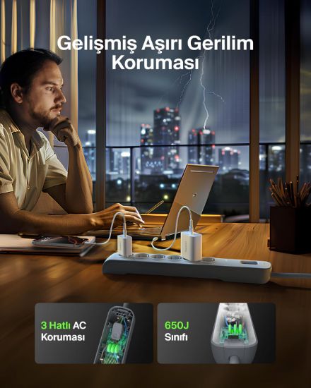 BELKIN BSV603VF2MV2 SURGEMASTER 2M 6LU AKIM KOR. resmi