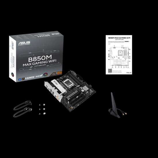 ASUS B850M MAX GAMING WIFI AM5 DDR5 8000MHZ(OC)  mATX HDMI ANAKART resmi