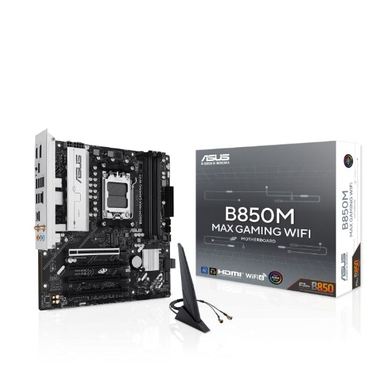 ASUS B850M MAX GAMING WIFI AM5 DDR5 8000MHZ(OC)  mATX HDMI ANAKART resmi