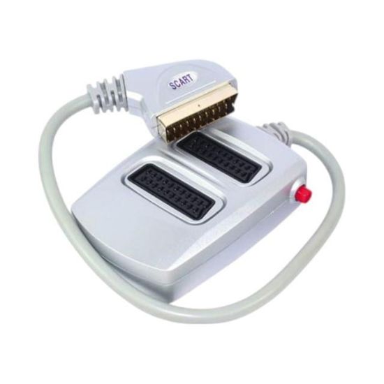 SİLVER BUTONLU 1 ERKEK - 2 DİŞİ 2Lİ SCART DAĞITICI resmi