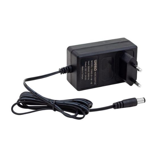 WEKO 12 VOLT - 2 AMPER 5.5*2.5 UÇLU YERLİ ÜRETİM PLASTİK KASA PRİZ TİPİ ADAPTÖR resmi