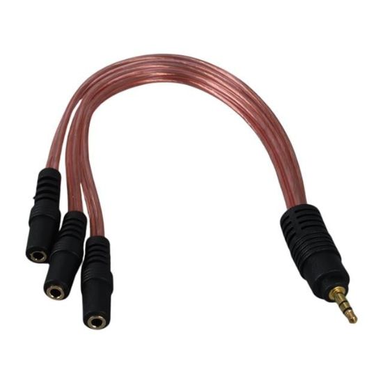 POWERMASTER 3.5 MM STEREO ERKEK/3 X 3.5 MM STEREO DİŞİ 5+1 KABLO resmi