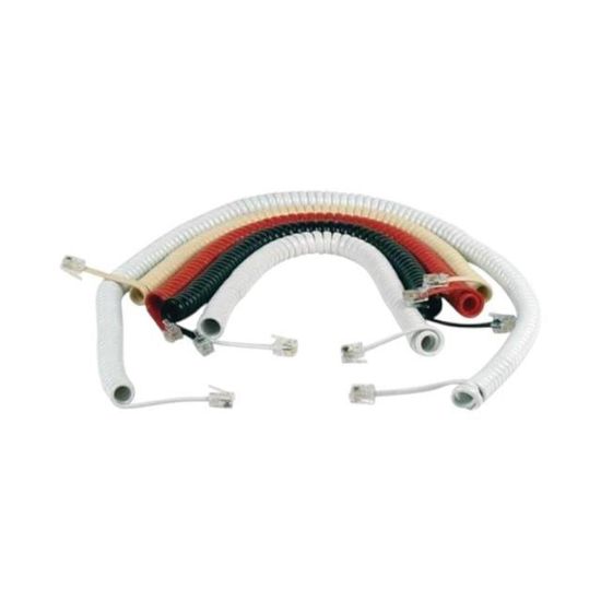 TELEFON SPİRAL KABLO BEYAZ 4P/4C resmi