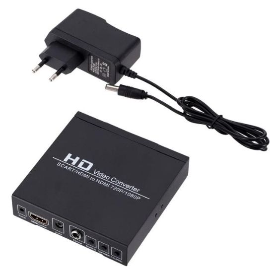 POWERMASTER PM-14366 ADAPTÖRLÜ SCART-HDMI TO HDMI ÇEVİRİCİ DÖNÜŞTÜRÜCÜ KONVERTÖR resmi