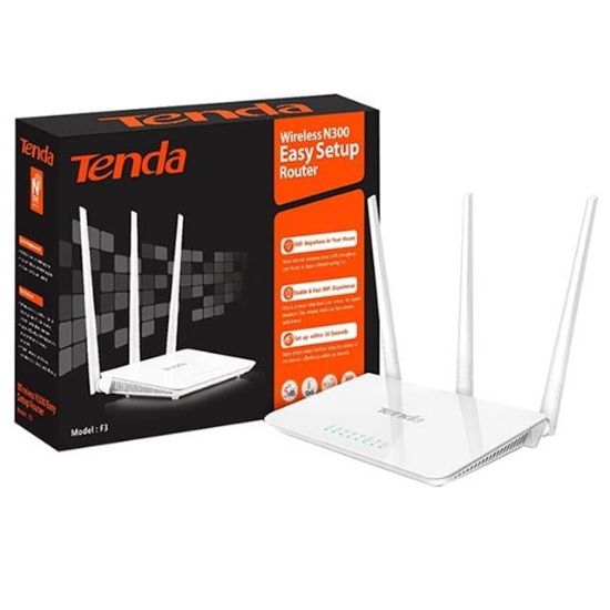 TENDA F3 4 PORT 300 MBPS 3 ANTENLİ ACCESS POINT ROUTER resmi