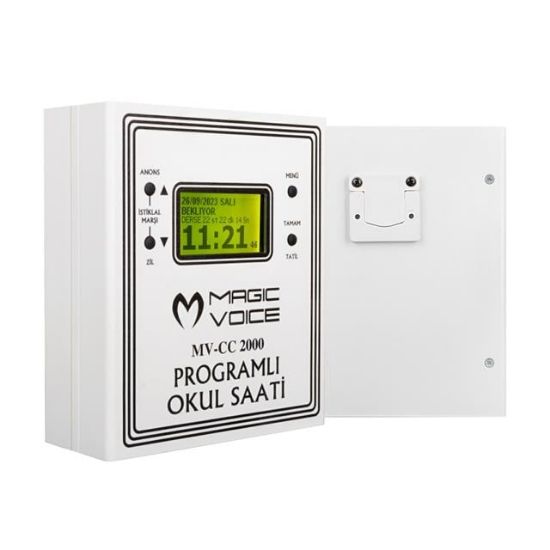 MAGICVOICE MV-CC2000 USB -20 ADET MP3 FORMATINDA ZİL İSTİKLAL MARŞLI OKUL ZİL SAATİ (ÇAN TAKILABİLİR) resmi