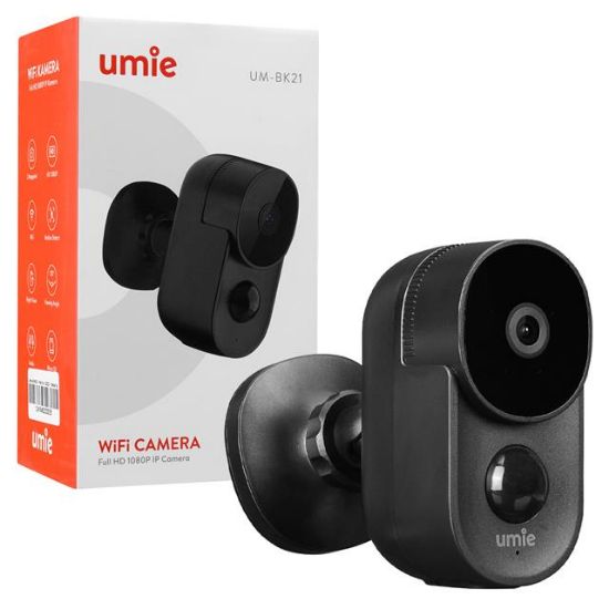 UMIE 2MP Iki Yönlü Ses TF Kart Kablosuz Tuya Destekli Akıllı IP Kamera 6700 mAh Bataryalı (UM-BK21 Siyah) resmi