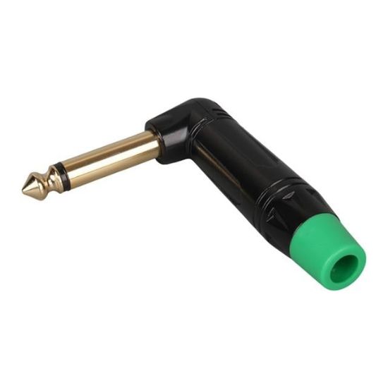 POWERMASTER LTP2RC 6.3 MM MONO L TİP PLASTİK GÖVDE METAL UÇ GİTAR JACK resmi