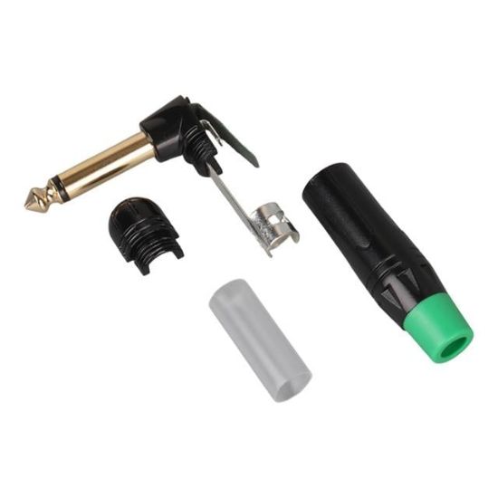 POWERMASTER LTP2RC 6.3 MM MONO L TİP PLASTİK GÖVDE METAL UÇ GİTAR JACK resmi