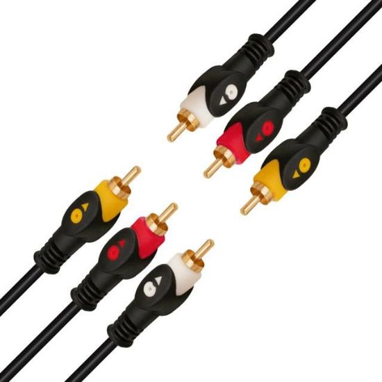 POWERMASTER 3 RCA + 3 RCA 1.5 METRE POŞETLİ GOLD 1. KALİTE KABLO resmi