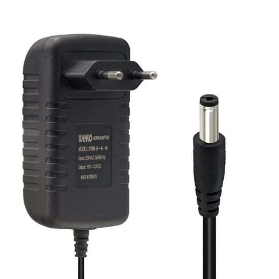 WEKO 16 VOLT - 2 AMPER 5.5*2.5 UÇLU YERLİ ÜRETİM POWER JACKLI SANTRAL ADAPTÖRÜ resmi