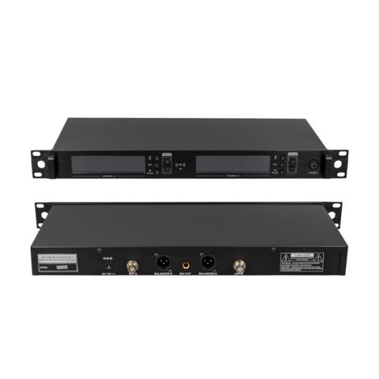 MAGICVOICE MV-21633 2 EL TİPİ MİKROFONLU 100+100 KANAL ANTENLİ UHF-PLL KABLOSUZ TELSİZ MİKROFON resmi