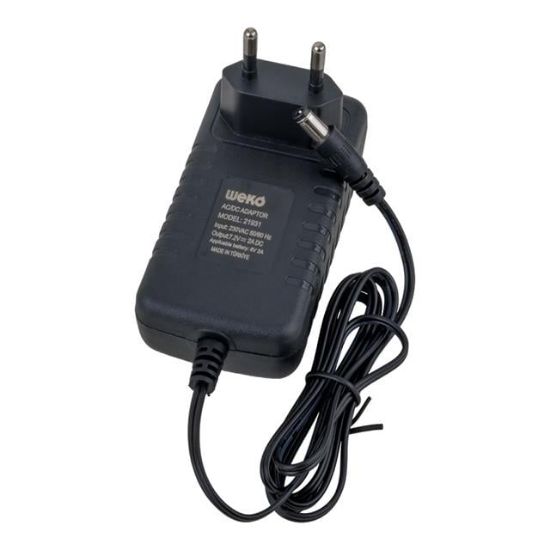 WEKO 7.2 VOLT - 2 AMPER 5.5*2.5 UÇLU LEDLİ YERLİ ÜRETİM AKÜ ŞARJ CİHAZI (OUT:6V-2A) resmi
