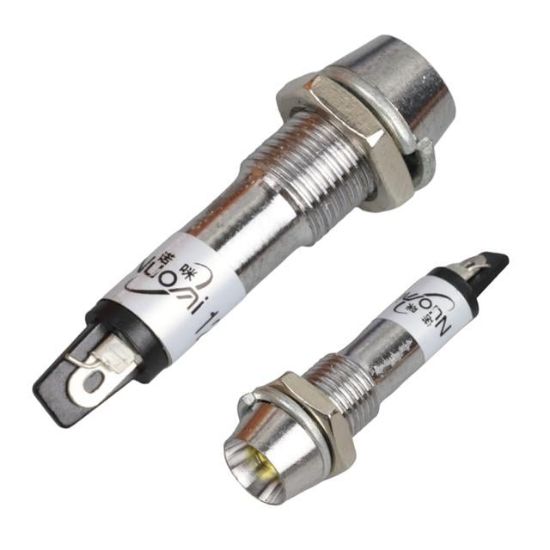 SİNYAL LAMBASI Ø8MM METAL 12V (IC-225) resmi