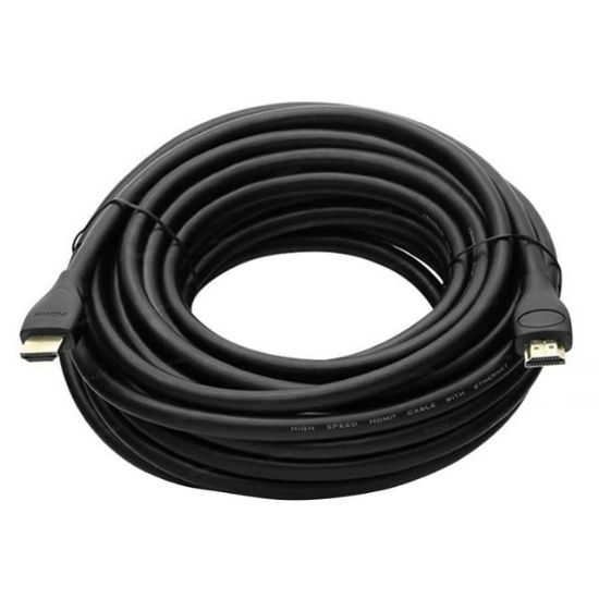 FULLY G-507FF PLASTİK DÜZ SİYAH 30 METRE GOLD POŞETLİ HDMI KABLO resmi