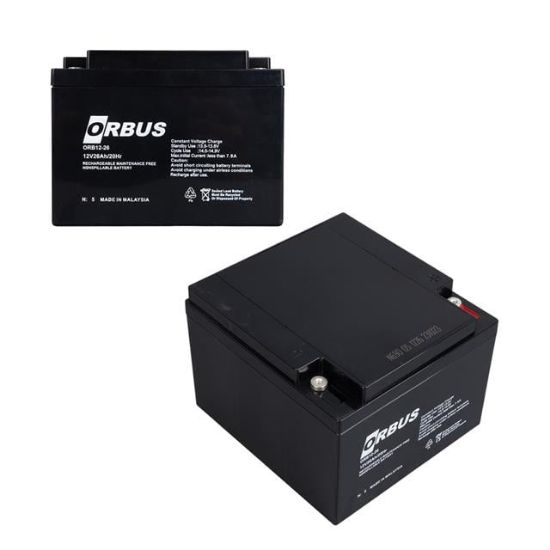 ORBUS ORB12-26 12V 26 AH KURU AKÜ (176 X 166 X 125MM) (8KG) resmi