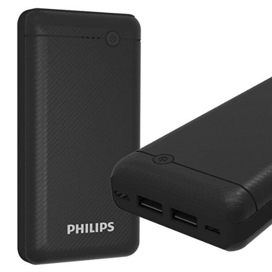 Philips DLP1720 CB 20.000 mAh 2XUSB Port Çıkış TYPE-C Micro-USB Powerbank Hızlı Şarj Slim resmi