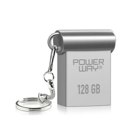 Powerway Mini 128GB Metal Mini USB 3.0 Flash Bellek Yüksek Hızlı resmi