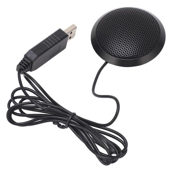 Haiki HK-102 USB 1.5 Metre Kablolu Kondenser Masaüstü Toplantı Podcast Mikrofonu resmi