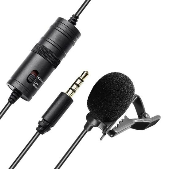 Haiki HK-401 Profesyonel Youtuber Kamera Telefon Yaka Mikrofonu (6 Metre Kablolu) resmi