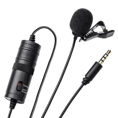 Haiki HK-401 Profesyonel Youtuber Kamera Telefon Yaka Mikrofonu (6 Metre Kablolu) resmi