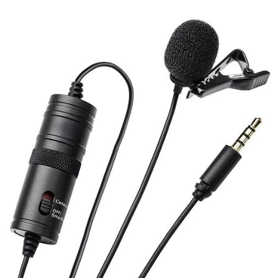 Haiki HK-401 Profesyonel Youtuber Kamera Telefon Yaka Mikrofonu (6 Metre Kablolu) resmi