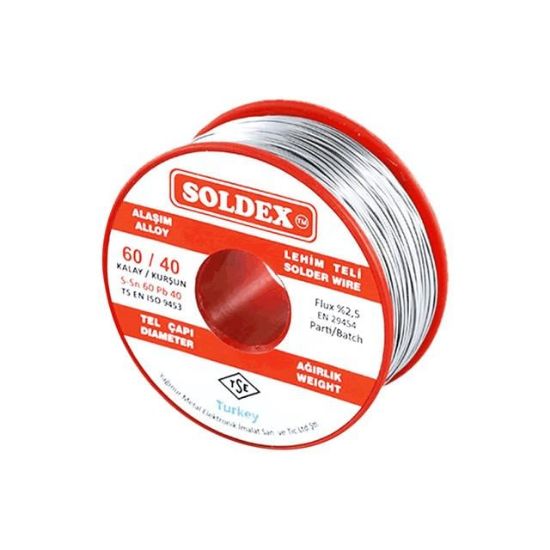 SOLDEX 0.50MM 200 GRAM İNCE LEHİM SN60 PB40 resmi
