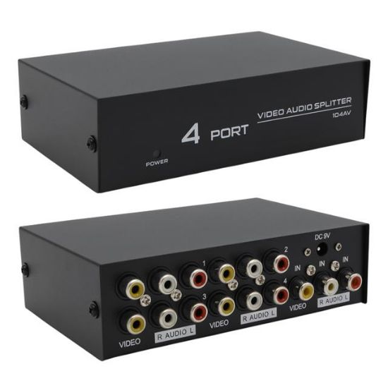POWERMASTER PM-4831 4 PORT VIDEO AUDIO SPLITTER DAĞITICI resmi