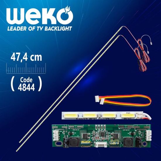 42 UNİVERSAL E-LED 51 LEDLİ (7020) 474MM 360-450MA 51-54V ÇİFT LED+SÜRÜCÜ+KABLO TAKIM (WK-1369) resmi