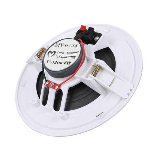 MAGICVOICE MV-6724 13 CM 6 WATT 8 OHM 5 BEYAZ TRAFOSUZ ALÇIPAN HOPARLÖR resmi