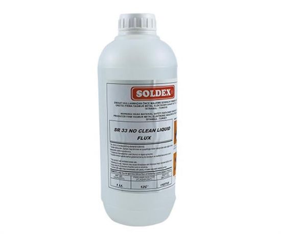 SOLDEX SR-33 * SR-3301 TEMİZLİK GEREKTİRMEYEN 1 LİTRE SIVI FLUX (SR 3301) resmi