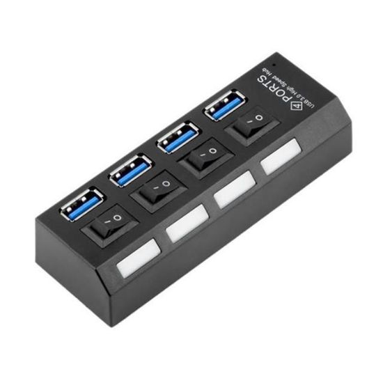 POWERMASTER PM-11365 4 PORT ANAHTARLI USB 3.0 30 CM KABLOLU USB HUB ÇOKLAYICI resmi