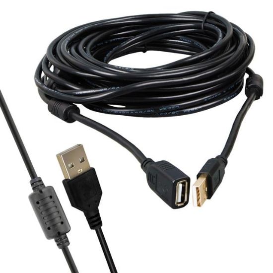 POWERMASTER PM-19955 USB 2.0 SİYAH CHİPSET 10 METRE USB UZATMA KABLOSU resmi