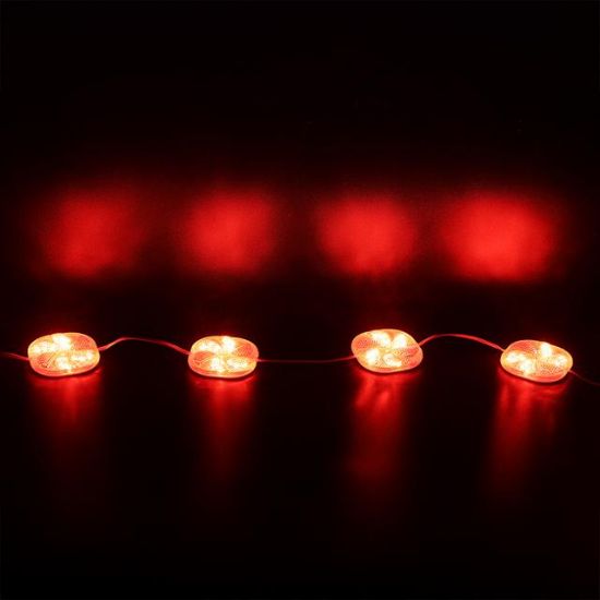 PowerMaster PM-14697 12 Volt 3 Watt Kırmızı Yanıp Sönen Çakar 6565-2835 Modül Led 65x65x12mm resmi