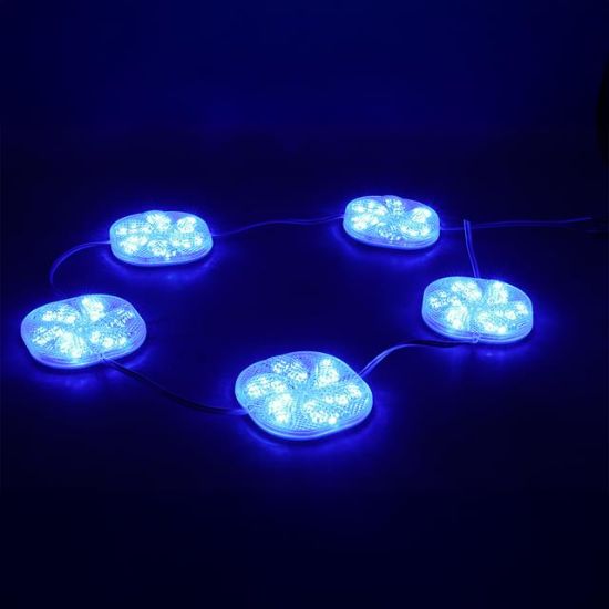 PowerMaster PM-14698 12 Volt 3 Watt Mavi Yanıp Sönen Çakar 6565-2835 Modül Led 65x65x12mm resmi