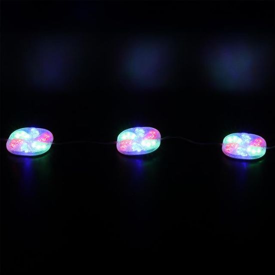 PowerMaster PM-14703 12 Volt 3 Watt Karışık (R+G+B) Yanıp Sönen Çakar 6565-2835 Modül Led 65x65x12mm resmi