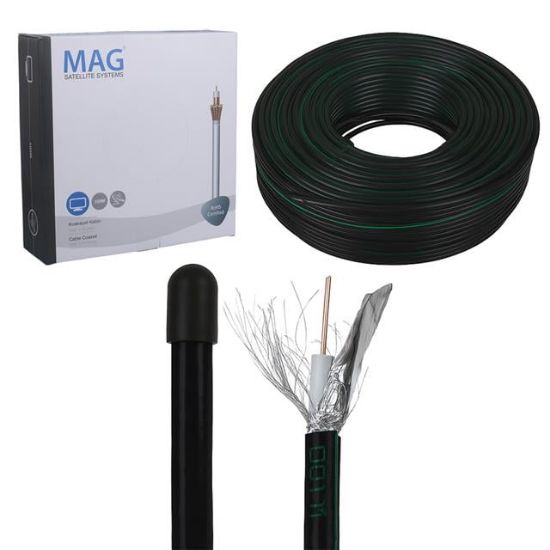 MAG RG6/U6 BAKIR CU/CU 80 TEL YEŞİL ANTEN KABLOSU (100 METRE) resmi
