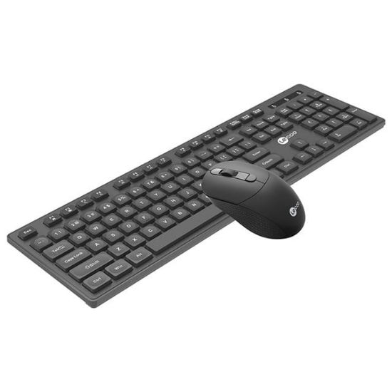 Lenovo Lecoo KW201 Kablosuz Q Klavye - Mouse Set Siyah resmi