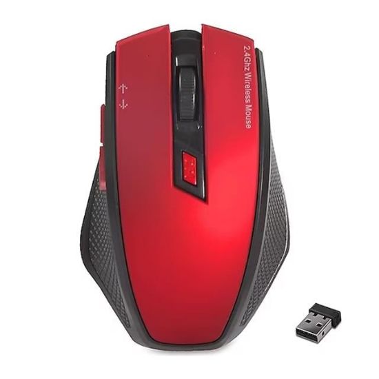 EVEREST SMW-777 USB 2.4GHZ OPTİK KABLOSUZ MOUSE (KIRMIZI*SİYAH) resmi
