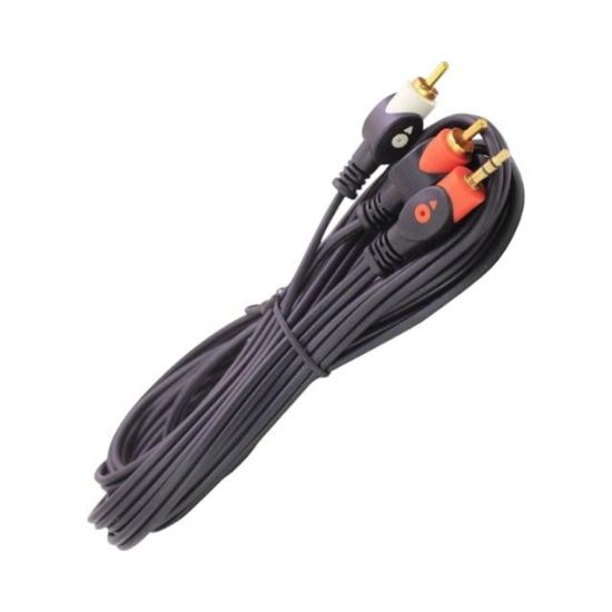 2 RCA ERKEK + 3.5 MM STEREO ERKEK 10 METRE SES KABLOSU resmi