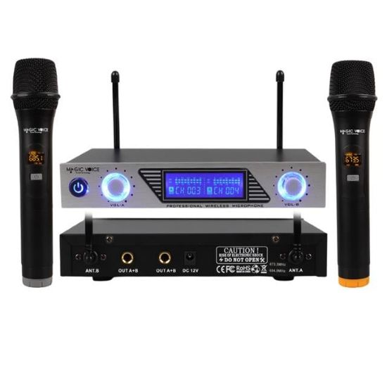 Magicvoice MV-1312EE UHF 2 El Kablosuz Telsiz Mikrofon resmi