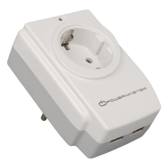 POWERMASTER PM-18721 16 AMPER - 3680 WATT TEKLİ ÇOCUK KORUMALI AKIM KORUMALI PRİZ resmi