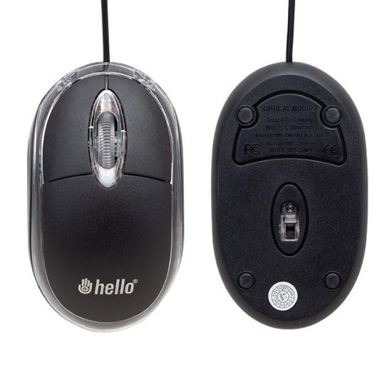 Hello HL-18736 Optik Işıklı 800 DPI Kablolu Mouse resmi
