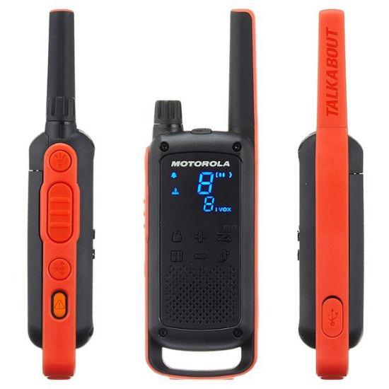 MOTOROLA TLKR-T82 SİYAH PMR EL TELSİZİ 2Lİ PAKET (10 KM) resmi