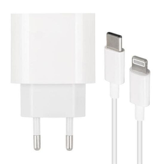 WEKO WK-21443 PD-C 20 WATT TYPE-C ŞARJ BAŞLIK ADAPTÖRÜ + TYPE-C TO LIGHTNING KABLO (NO:9) resmi