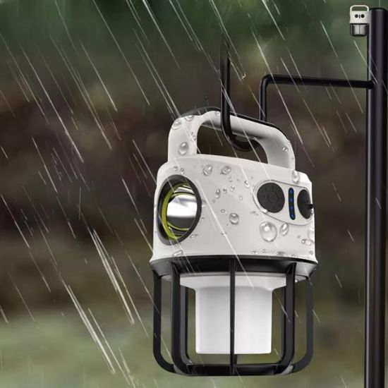 POWERMASTER CH-22025 ÇİFT IŞIKLI KAMP LAMBASI EL FENERİ POWERBANK ÖZELLİKLİ (GÜN IŞIĞI - BEYAZ) resmi