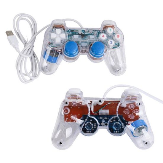 POWERMASTER UCOM-704 DOUBLE SHOCK ŞEFFAF JOYPAD OYUN KOLU resmi