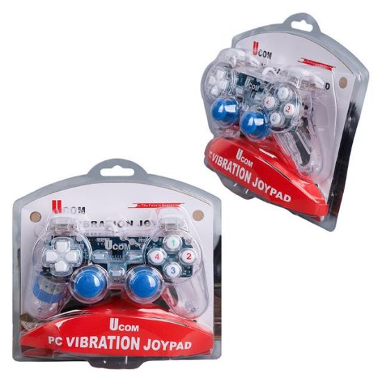 POWERMASTER UCOM-704 DOUBLE SHOCK ŞEFFAF JOYPAD OYUN KOLU resmi