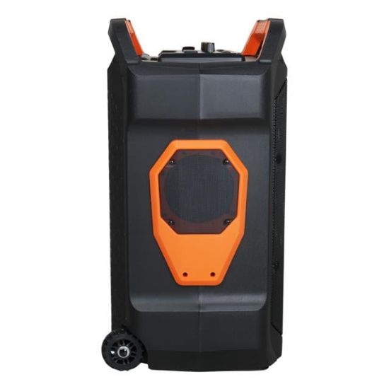 Shile SL-10 120 Watt Taşınabilir Seyyar Amfi Hoparlör Kablosuz 1 EL + 1 Yaka Mikrofonlu Kumandalı USB+SD+BT resmi