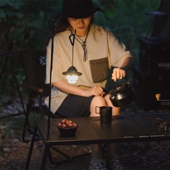 PowerMaster PM-25439 Nostaljik 3 Filament 6 Smd Kamp Çadır Lambası Ampul 1200mAh TYPE-C resmi